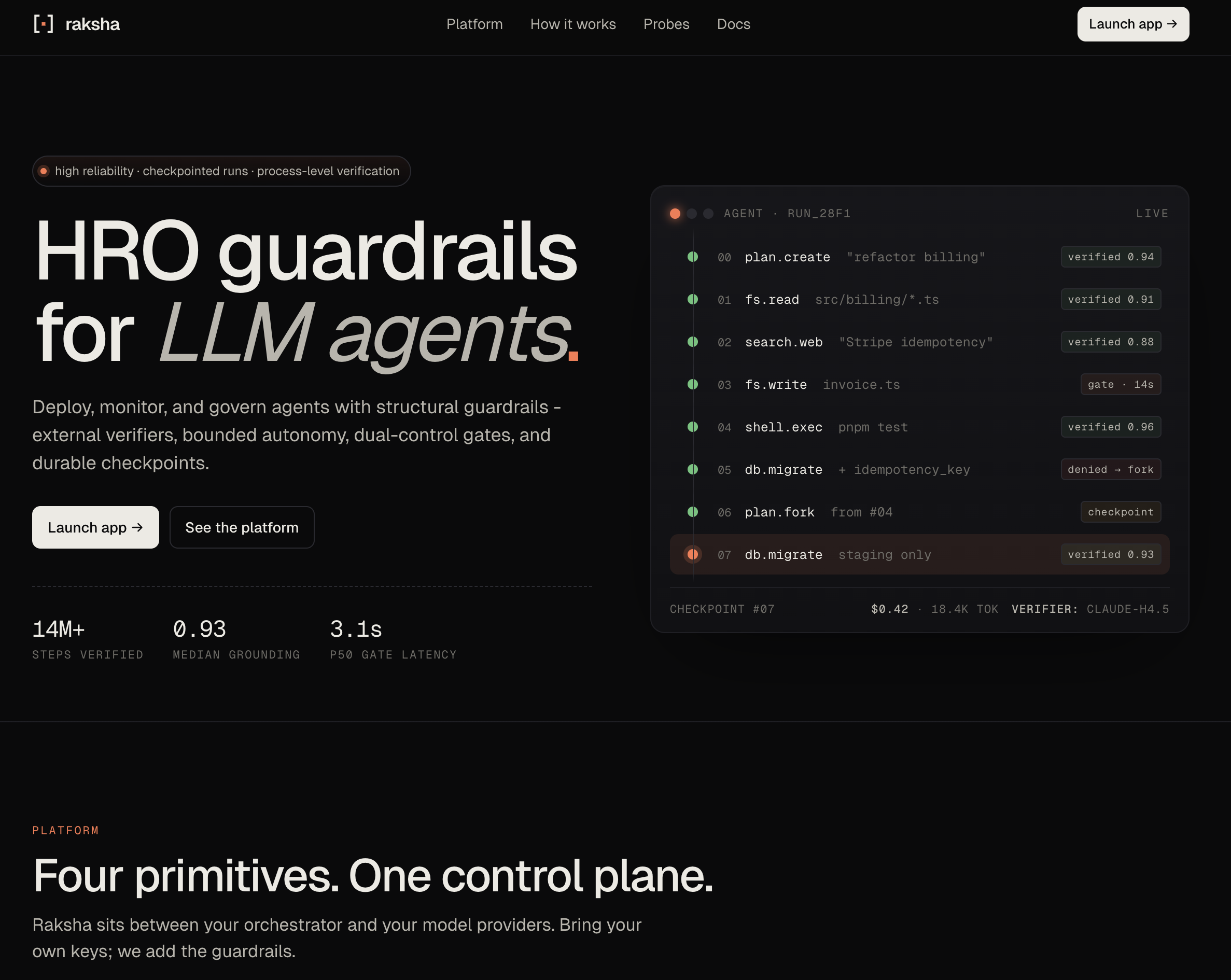 Raksha — guardrails for LLM agents